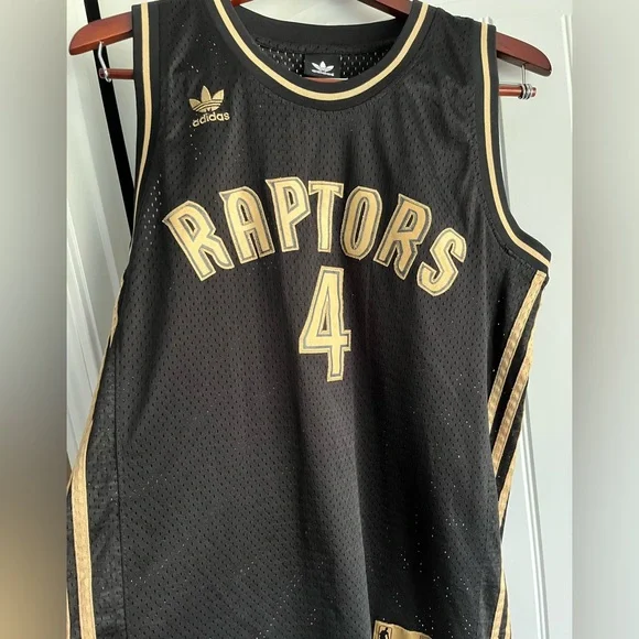 Adidas Ltd Edition Raptors Jersey Black and Gold, adult size medium, stitched - Picture 6 of 6